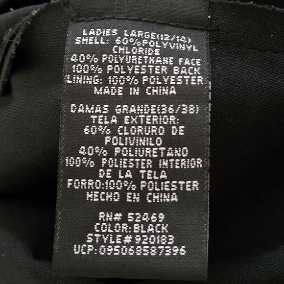 Outbrook Women Large (12/14) Sleek Black Rain Jacket Hidden Buttons with FLAW - Picture 9 of 14